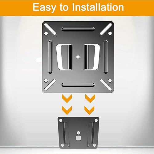 Miniatura 7 de Soporte de pared para monitor para la mayoría de televisores de 14 a 24 pulgadas, soporte universal de pared para TV pequeño para caravana, soporte