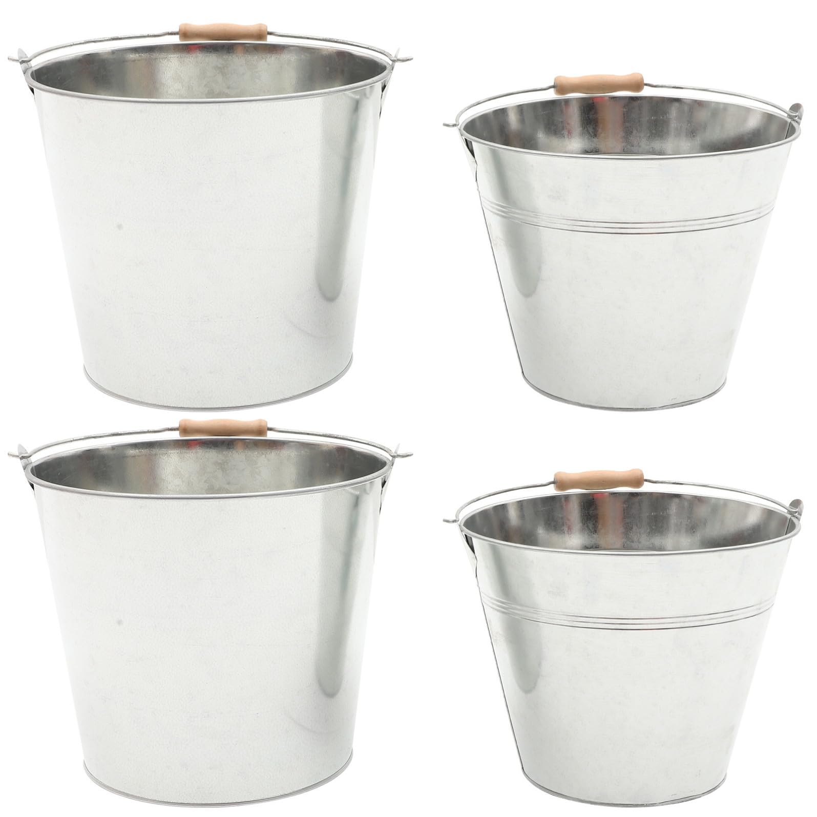 Secchio in Ferro Grande Capacità, Resistente a Temperature Elevate 2 Pezzi Accessoriato Paletta per Carbonella da Barbecue per Uso Indoor e Stufa a Legna