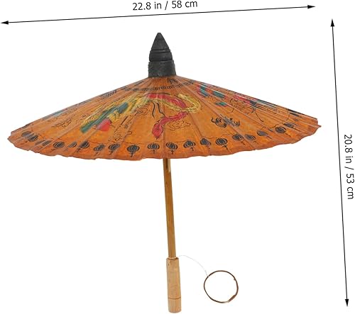 Miniatura 5 de NOLITOY Paraguas de papel de aceite japonés 2 unids paraguas paraguas chino clásico paraguas chinoiserie decoración papel aceitado paraguas