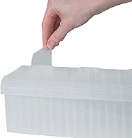 Vista 3 de Craft Mates Organizador de cuentas y contenedores de almacenamiento de plástico para manualidades, botones, pasadores y más, 18 compartimentos