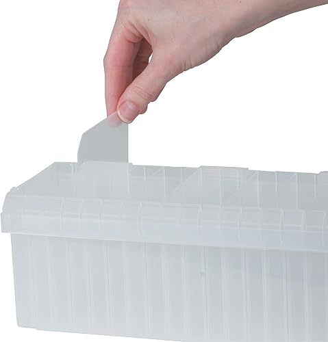 Miniatura 3 de Craft Mates Organizador de cuentas y contenedores de almacenamiento de plástico para manualidades, botones, pasadores y más, 18 compartimentos