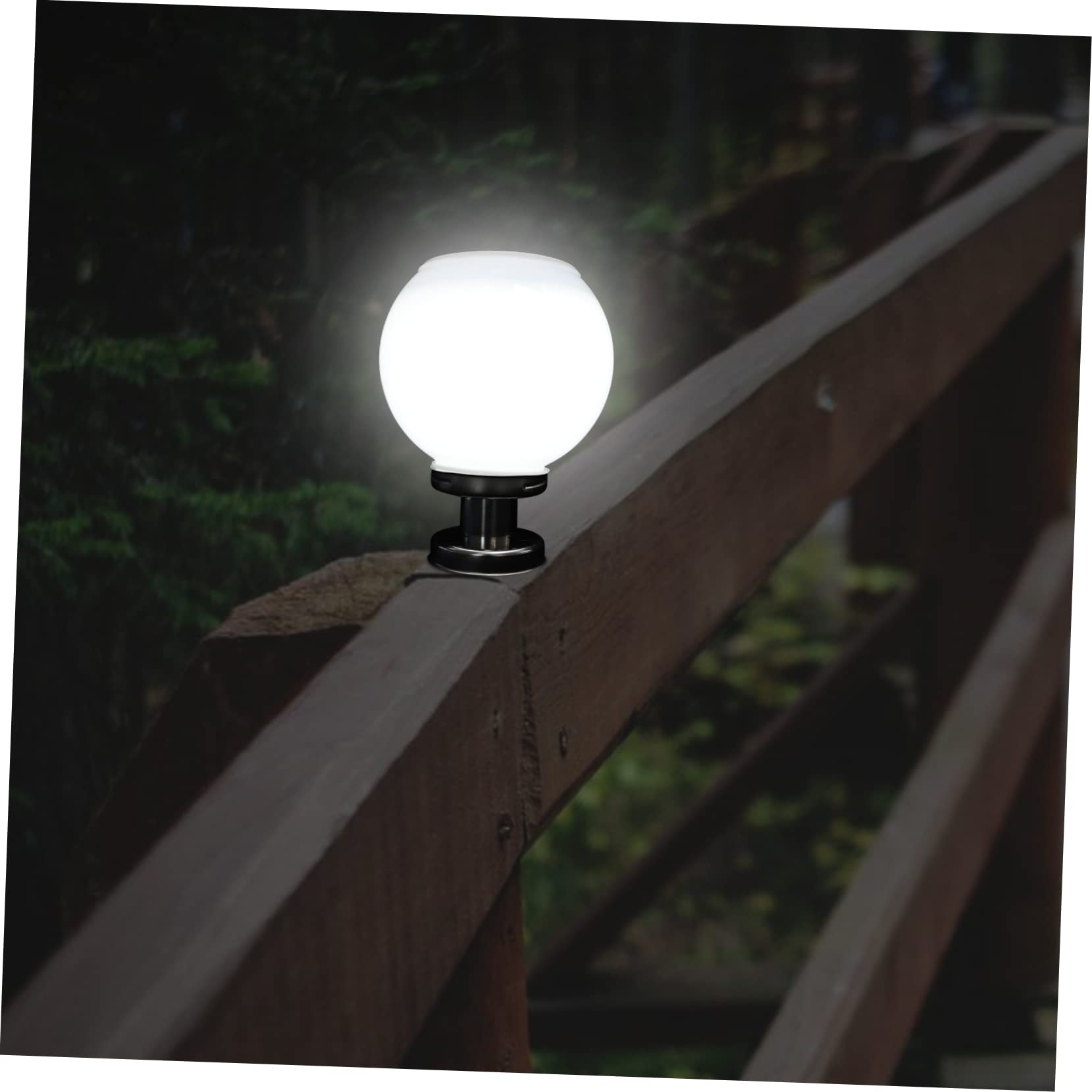 OSALADI Lampione Solare Lampada Decorativa Posta Lampada Da Parete Recinzione Paletto Solare Luce Del Ponte Del Giardino Lampada Da Giardino Lampada Solare Lampada a Sfera Il Acrilico