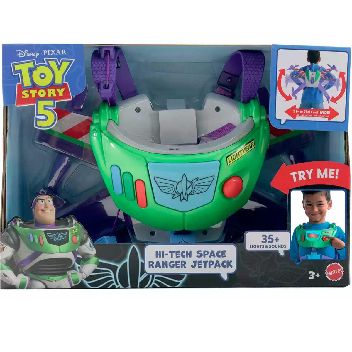 Pixar Toy Story 5 Figura de Acción Buzz Lightyear Jetpack de Vuelo 3Y+