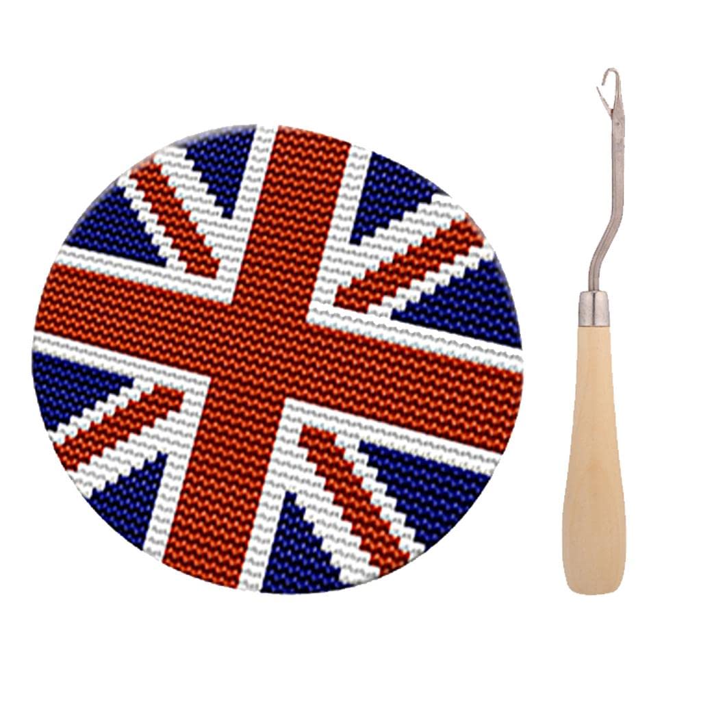 TRENDIVIBE Rug Making Kits DIY Embroidery Cushion Wooden Bent Latch Hook Tool-picture-45
