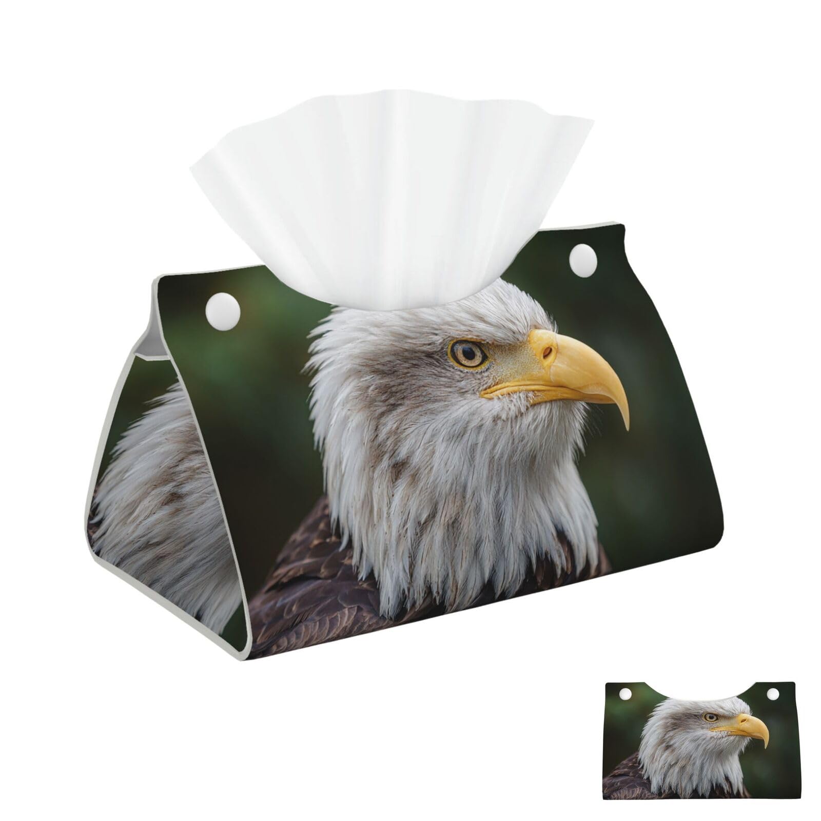 American Bald Eagle Tissue Box Cover Square Cube Boxes