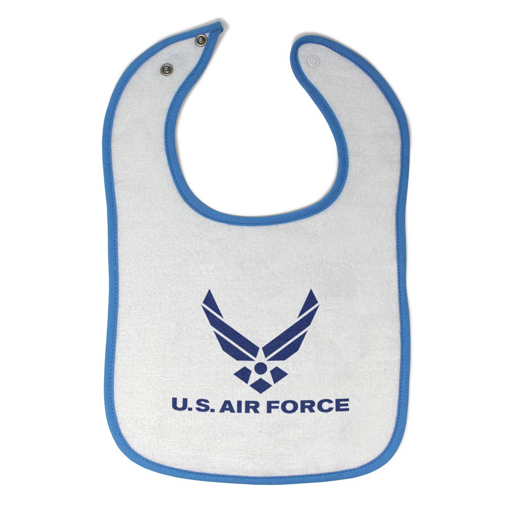 Cute Rascals Toddler & Baby Bibs Burp Cloths Air Force U.S Air Force Cotton Baby Items for Baby Girl & Boy White Blue Design Only