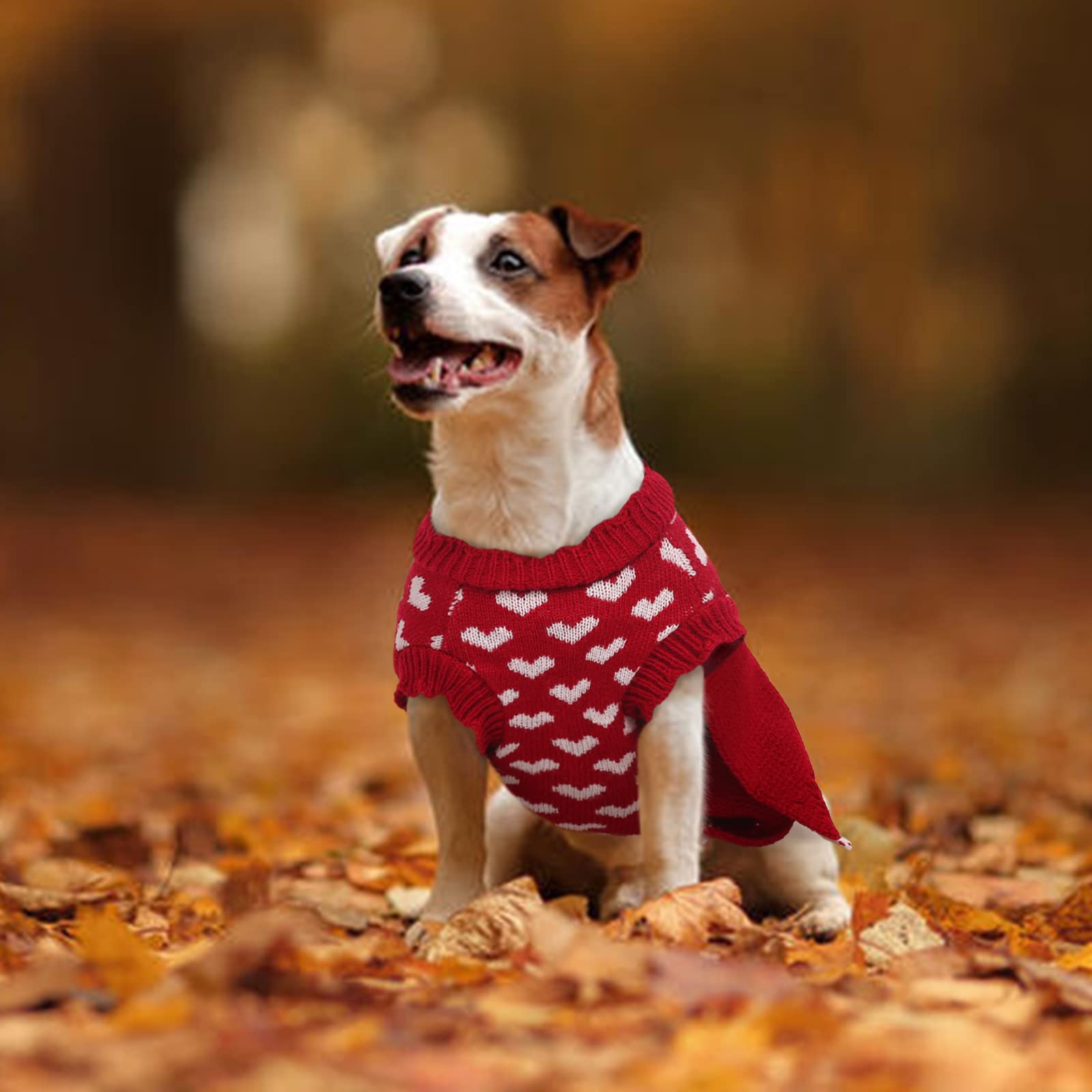 Hundepullover Mit Karomuster & Rollkragen – Warm, Weich, Mit Leinenloch, Für Kleine & Mittlere Hunde