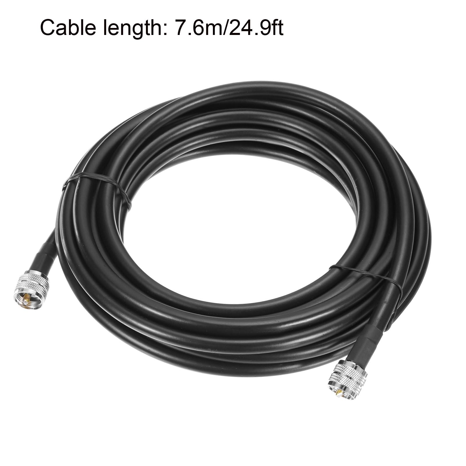 QUARKZMAN Coaxial Cable UHF Macho Pl-259 A UHF Macho Pl-259 Baja Pérdida Rg213 Coaxial Puente Cable 7,6 M/24,9 Pies