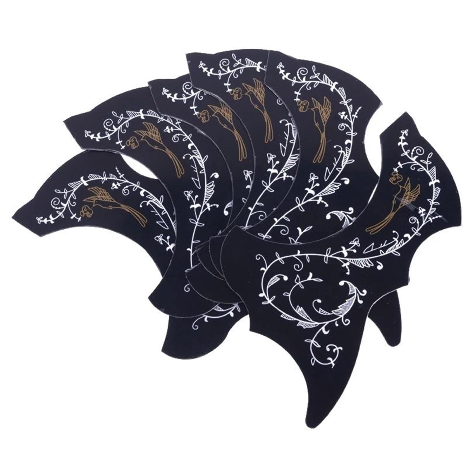drewniana gitara Pickguard do gitary 10-pak maskownic do gitary akustycznej czarny wzór winorośli pasuje do maskownic 36 "37" 38 "39" gitarowych małych rozmiarów
