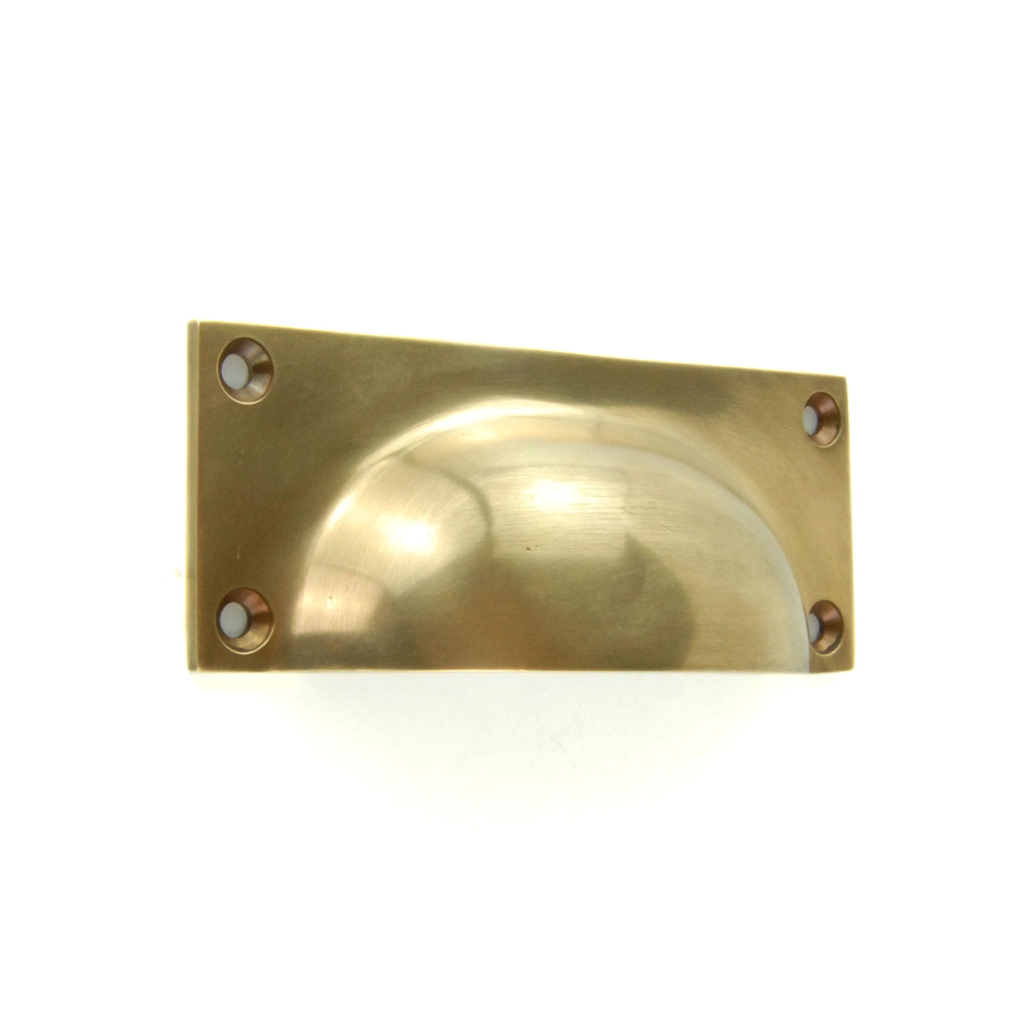 Underground Parts Brass Aged Unlacquered Solid Cabinet Knobs Kitchen Drawer Door Bow D Handles Pulls (Cup Handle Rectangle 100Mm)