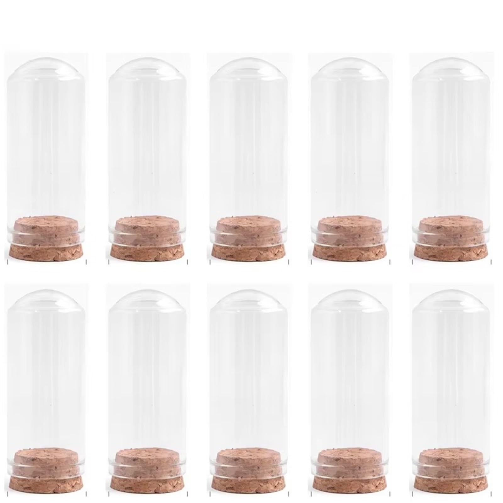 Wyqxty One Color Clear Glass Cloche Display Glass Cloche Dome 30X70mm 140Pcs Wedding Party Favors Display