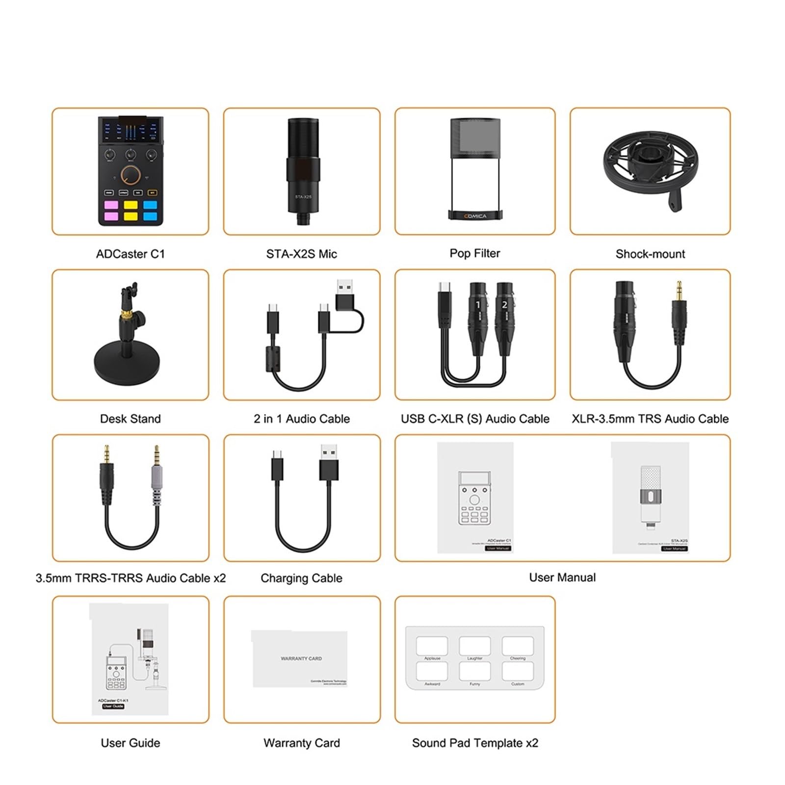 Kit de Carte Son AD avec changeur de Voix Interface USB Adaptateur Micro Externe mélangeur de Carte Son