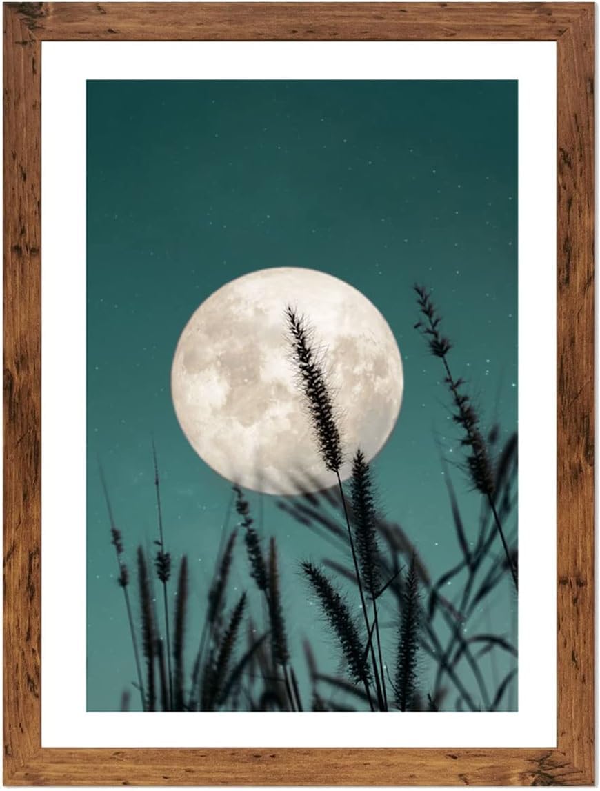 Large Maxi 61 x 91.5 cm Photo Frame With Mount, 20" x 30" Wall Hanging Picture Frame, 61x91.5cm Poster Frame, Picture Frame With Mat (Rustic)