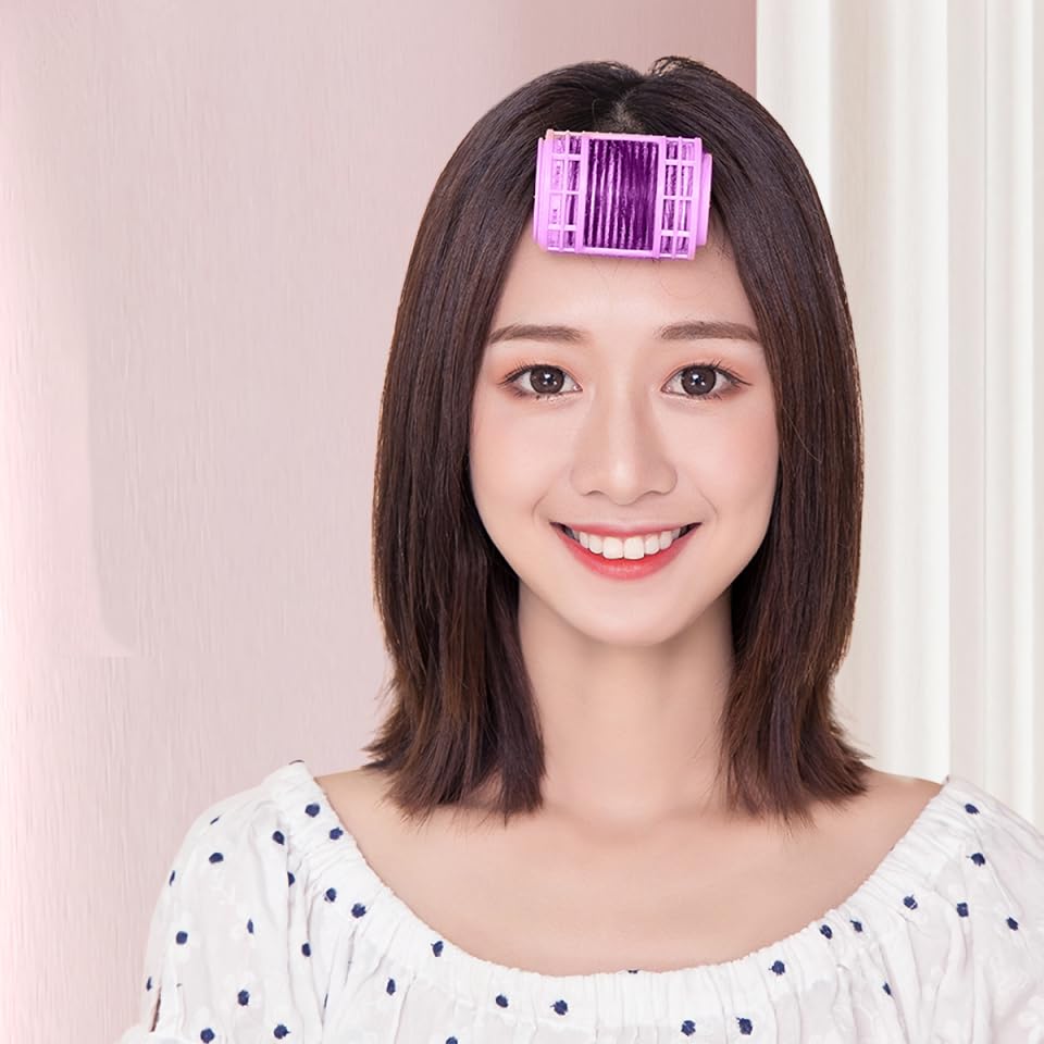 Beaupretty 20 Pcs Self Grip Plastic Hair Rollers - No Heat Curlers for Voluminous Hairstyles