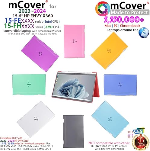 Miniatura 2 de mCover Funda solo compatible con portátiles HP Envy x360 15.6 pulgadas 2023  2024 15-FE0000 (Intel CPU)  15-FH0000 (CPU AMD) serie (no compatible