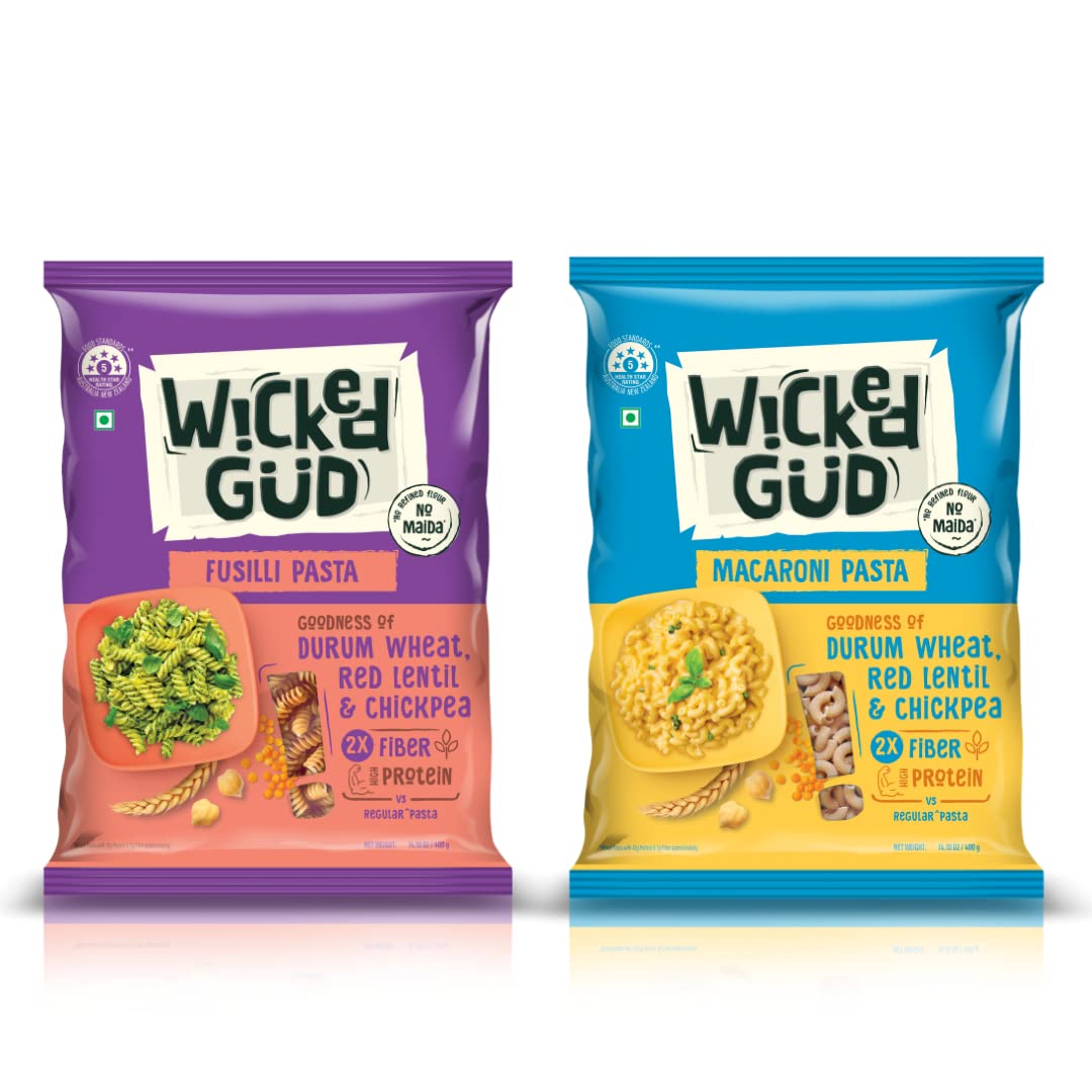 See full amazon price history chart for WickedGud 2X Fiber Fusilli & Macaroni Pasta Combo | No Maida | Durum Wheat Semolina | Brown Rice | Red Lentils | Healthy Diet Pasta - 400gm x 2 WickedGud 2X Fiber Fusilli & Macaroni Pasta Combo | No Maida | Durum Wheat Semolina | Brown Rice | Red Lentils | Healthy Diet Pasta - 400gm x 2 (B0BD8PCT7T) Amazon Price History, Amazon Price Tracker