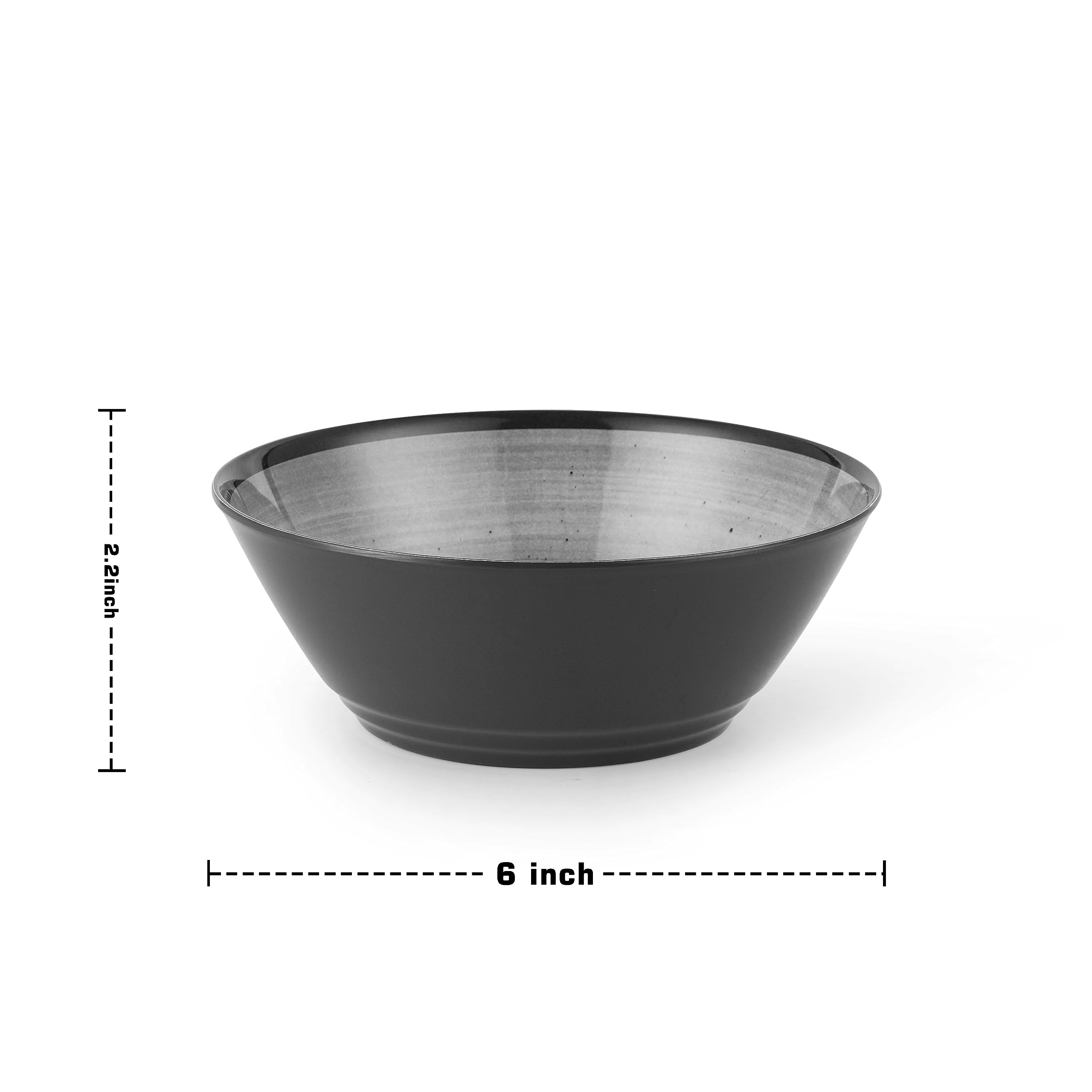 Set di stoviglie da campeggio in melamina da 24 pezzi per 8 persone - Set di piatti con tazze e ciotole - Adatto per campeggio, camper e picnic - Design incudine