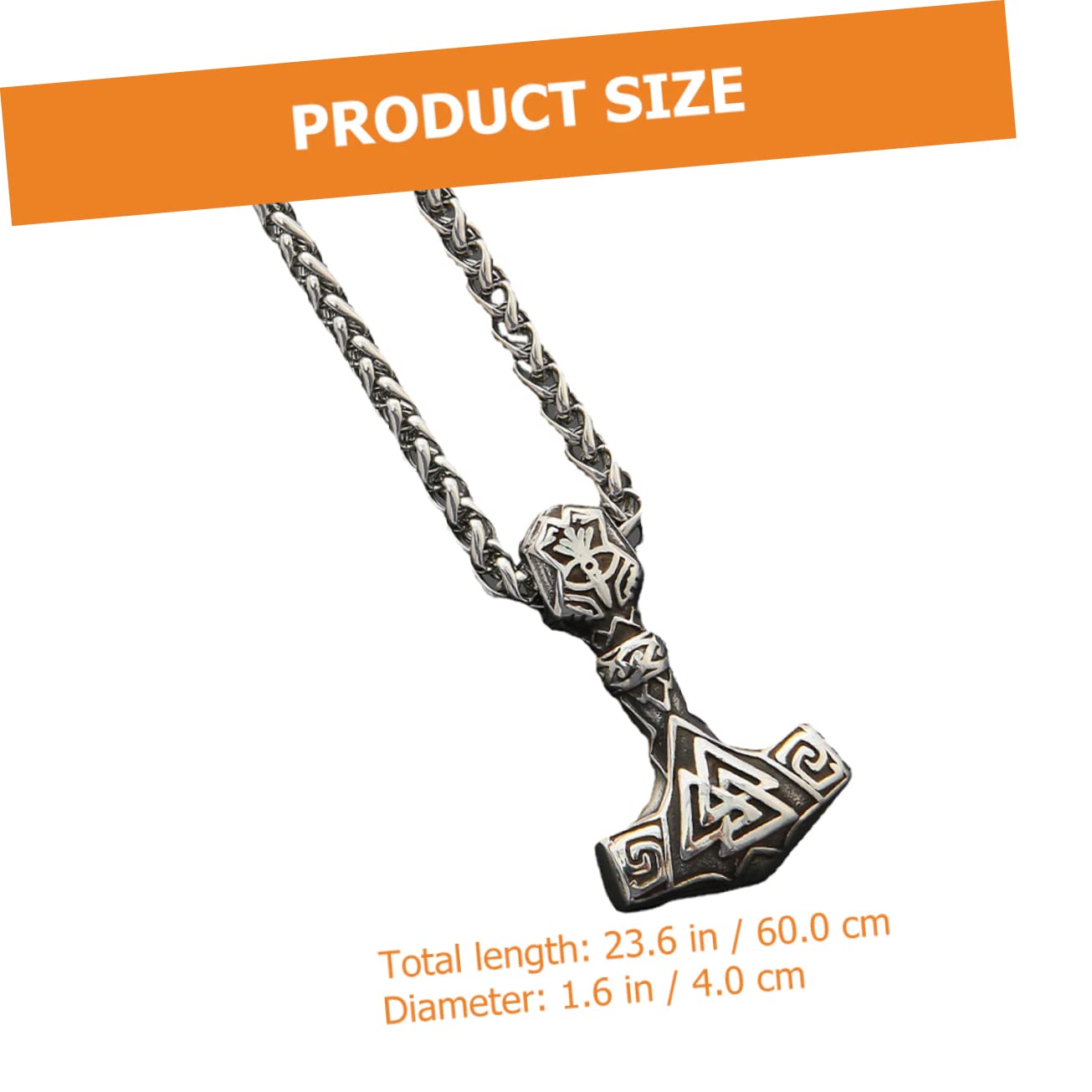 KESYOO Hammer Necklace Charm Necklace Necklaces for Men Men's Necklaces Neck Accessory Viking Jewelry for Men Viking Necklace for Men Punk Necklace Clavicle Chain Stainless Steel