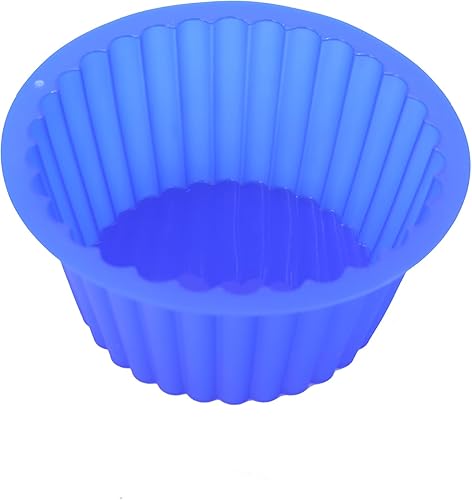 X-Haibei Molde gigante para magdalenas, redondo, chocolate, pastel, pan, molde de silicona, diámetro superior, 7.8 pulgadas, parte inferior 5.3