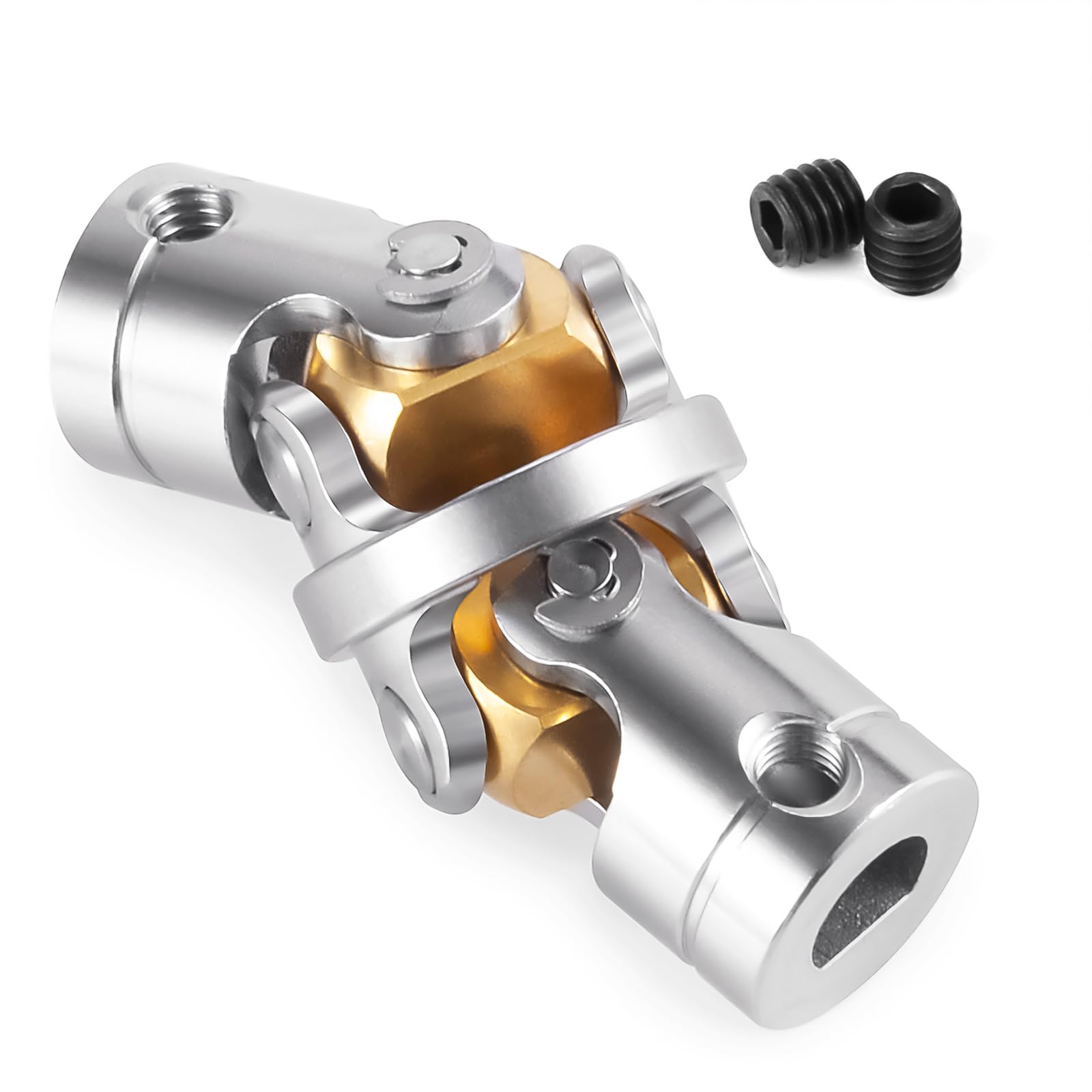 AXspeed 1/14th Joint Shaft Coupler Stainless Steel Steering Connector for Tamiya Trailer Tractor Climbing RC Truck (B)