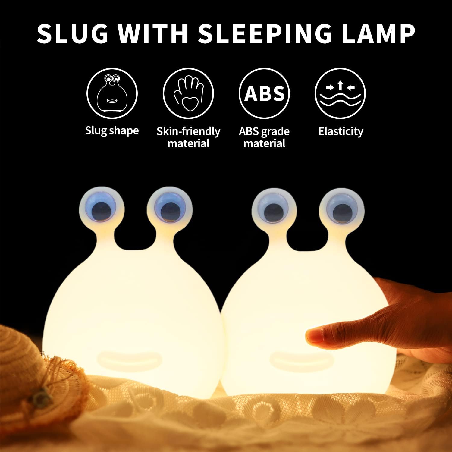 Linda luz nocturna para niños, regalos de cumpleaños, decoración de habitación, decoración de dormitorio para bebé, lámpara de silicona suave, caja de regalo