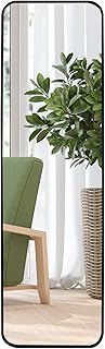 Giftgarden Full Length Mirror Aluminum Framed, Modern 118x35 CM (47x14 Inches) Long Wall Mirror Full-Body, Wall Mounted or Over The Door Hanging for Bedroom Closet Bathroom, Black