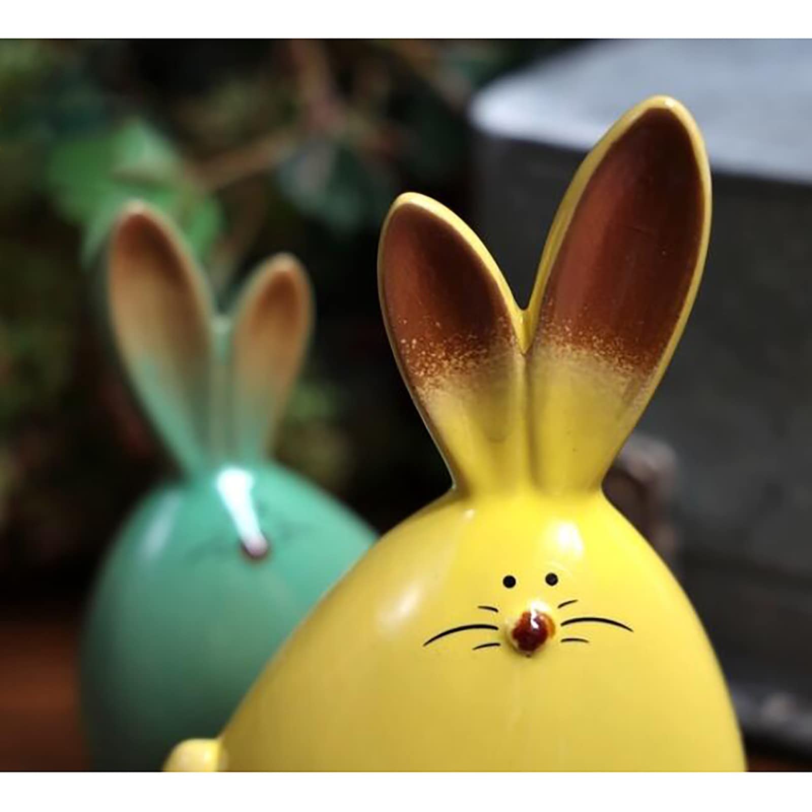 Amazon.co.jp: 陶器のオーナメント 工芸品 ガーデン ウサギの