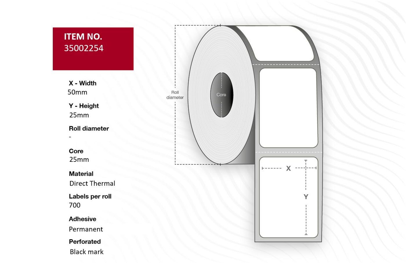 Capture White 35002254 Printer Label
