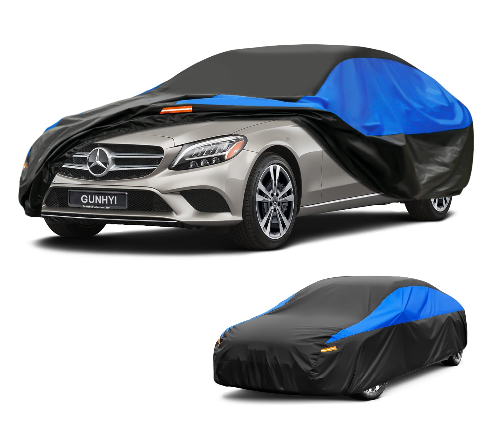 GUNHYI Autoabdeckung Winter Vollgarage Auto Abdeckplane Staubdicht Wasserdicht Autohülle Autoplane Car Cover