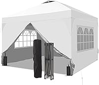 Vista 24 de GDY Tienda de campaña desplegable de 8 x 8 pies con una configuración de empuje, fácil de instalar con 4 paredes laterales para eventos, fiestas