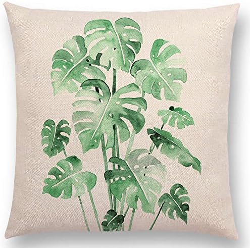 JustWalls Hot Sale 2018 Watercolor Plants Cactus Tropical Flowers Jungle Leaves Colorful Garden Magnolia Pastel Cushion Decor Sofa Throw Pillow 002-1 Pc. Filling not included