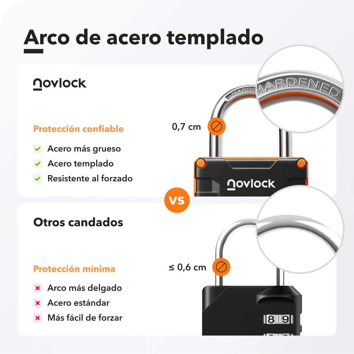 Candado de combinación para taquillas de gimnasio, escuela o trabajo, armarios, puertas, vallas y almacenes – Seguridad de 4 dígitos – Pack de 1, Negro/Naranja