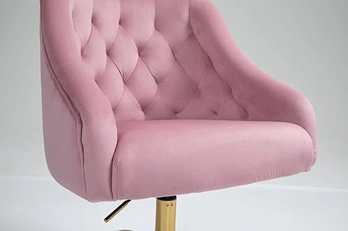 Miniatura 132 de ZOBIDO Cómoda silla de trabajo para la oficina en casa con ruedas, bonita y moderna tapizada de terciopelo con respaldo de concha, silla de