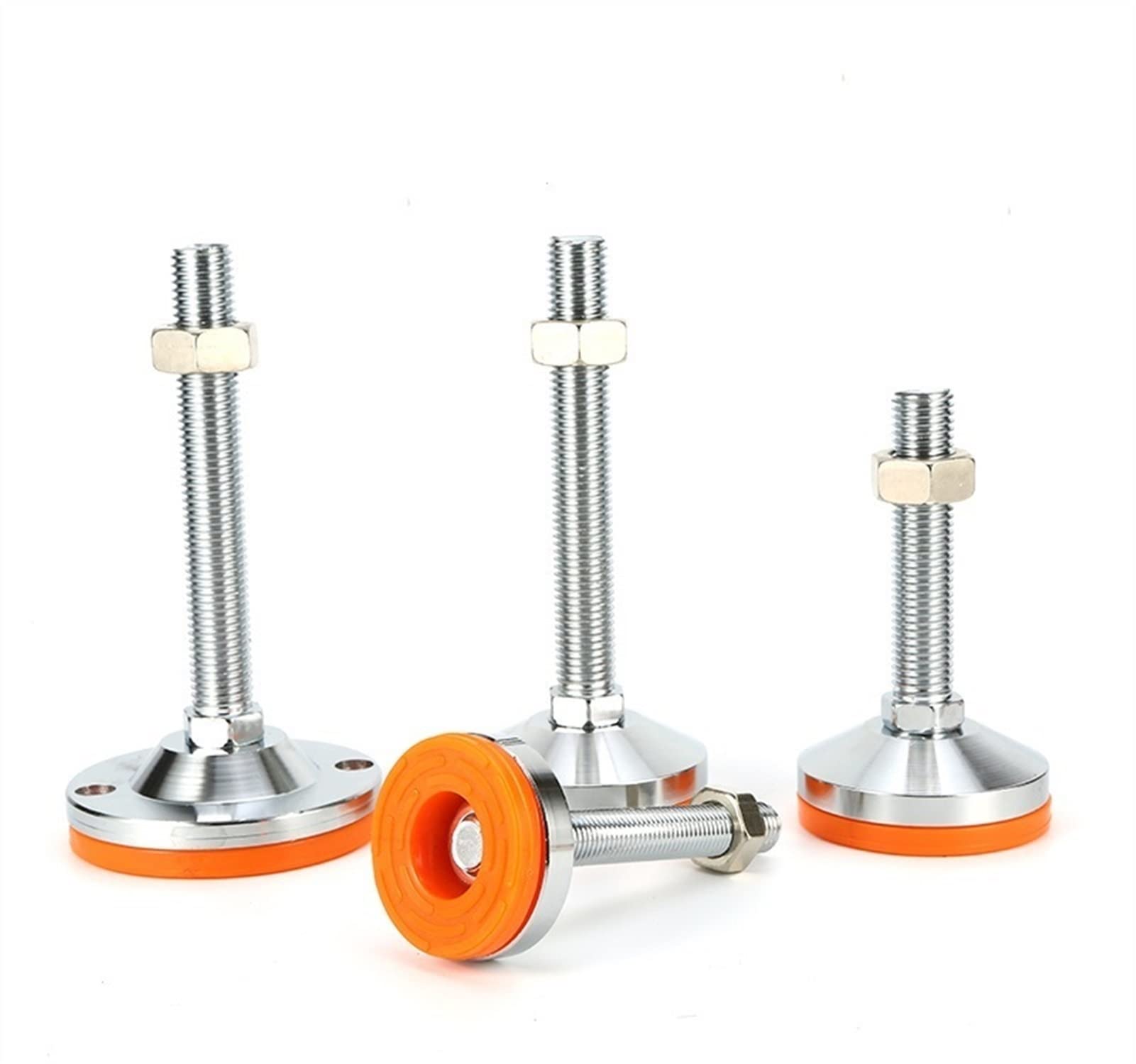 Piedini di livellamento, Gambe con vite di livellamento con filettatura M12, Piedini di livellamento in acciaio al carbonio for carichi pesanti, Livellatore piedini regolabili con base di di