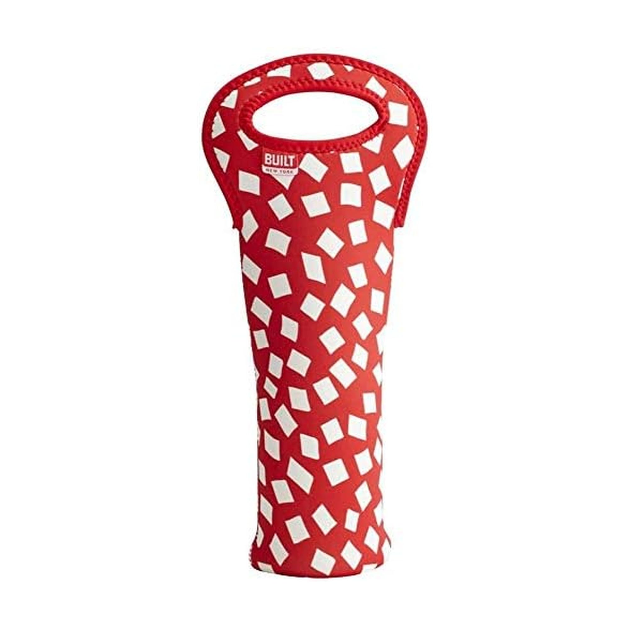 BUILT Red Confetti Wine Tote Bag - Red / White