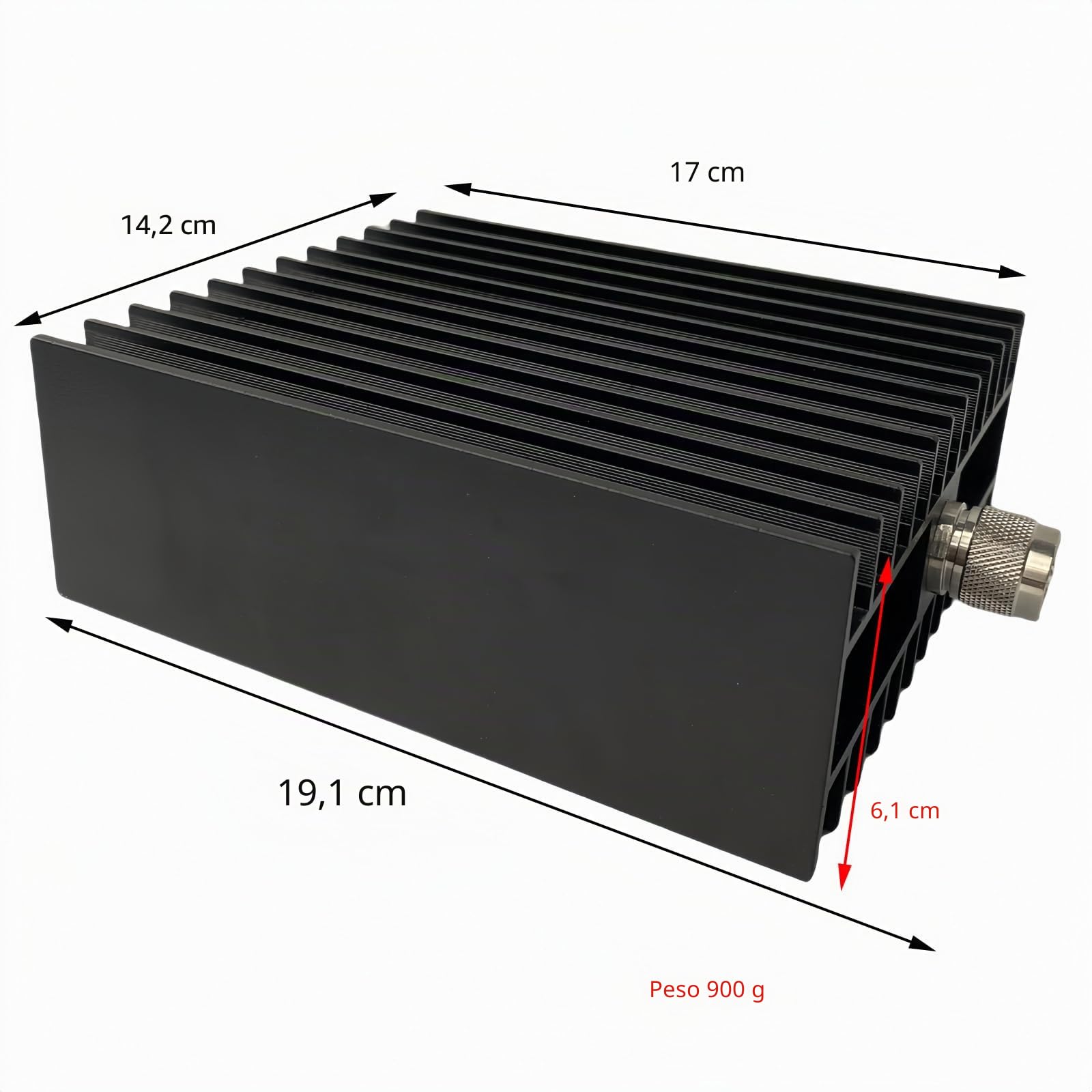 BECEN 200W PL259 Carico Fantocco, 200 Watt 50 Ohm Carico Fantocco UHF per Radio Amatori a Bassa VSWR Connettore Maschio PL259 per Test di Antenna, Trasmettitore Radio