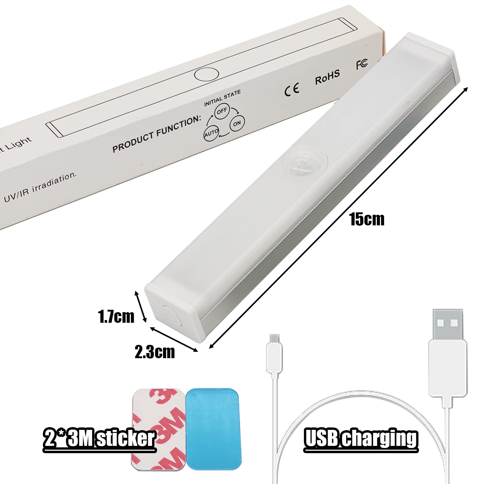 SLARY Magnetic Wireless LED Trailer Rear Lights Kit, 2PCS Rechargeable Universal LED Turn Brake Parking Lights Indicator License Plate Lights For Trucks, Trailers, Caravans, Campers, RVs, Vans, Boats