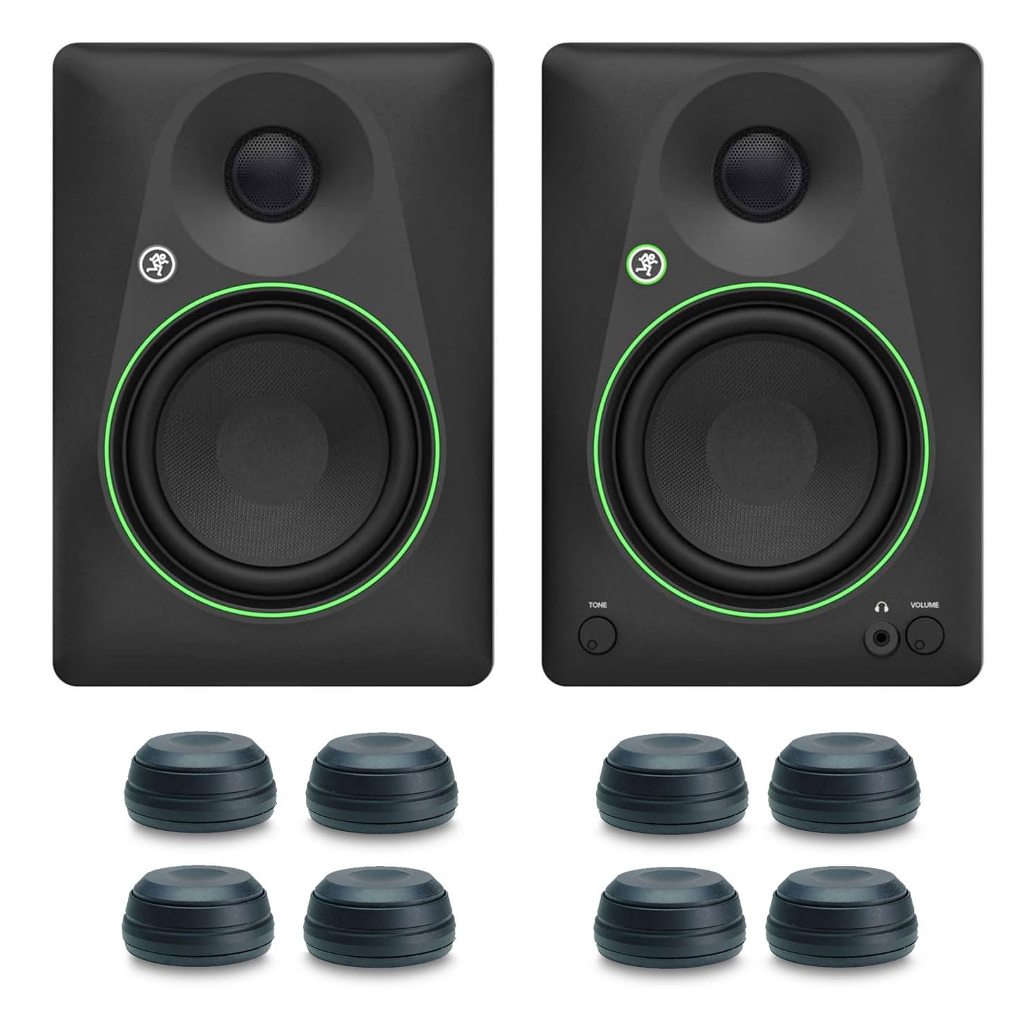 Mackie CR5BT Aktive 2-Wege Studio-Monitore Bluetooth Lautsprecher mit keepdrum Boxenfüße