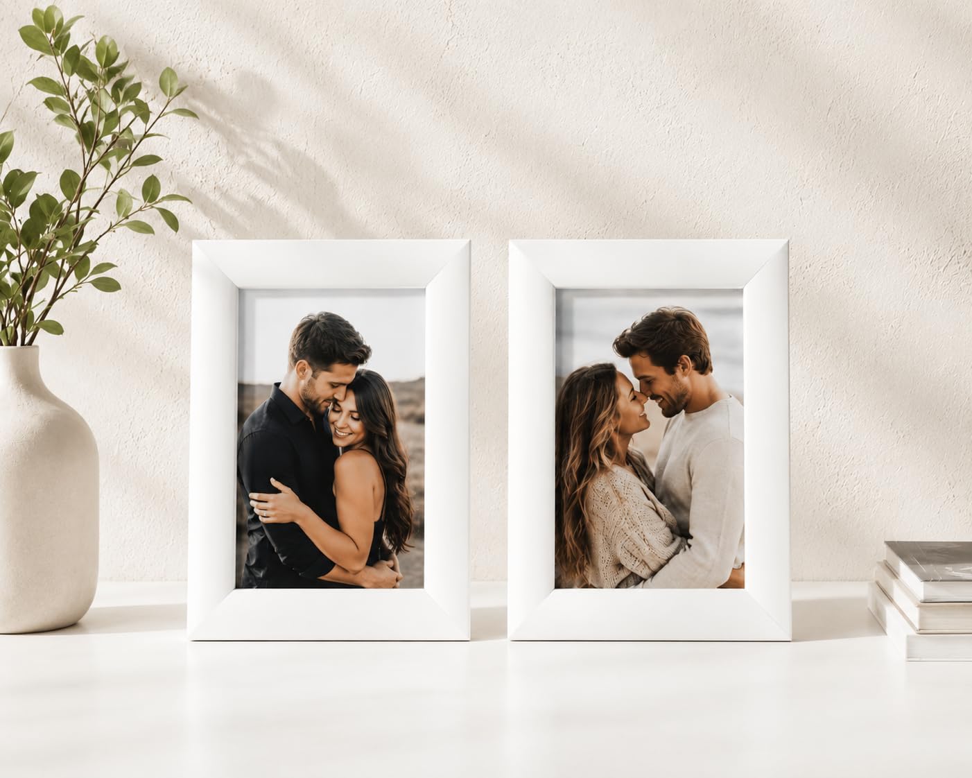 Brown Wood Photo Frames - Set of 2 -5