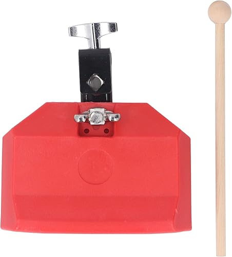 Jam Block Musical Percussion Instrument, Latin Drum Instrument, Hard Plastic Jam Block with Wooden Stick for Cowbell Stand, Bright Crisp Sound Latin