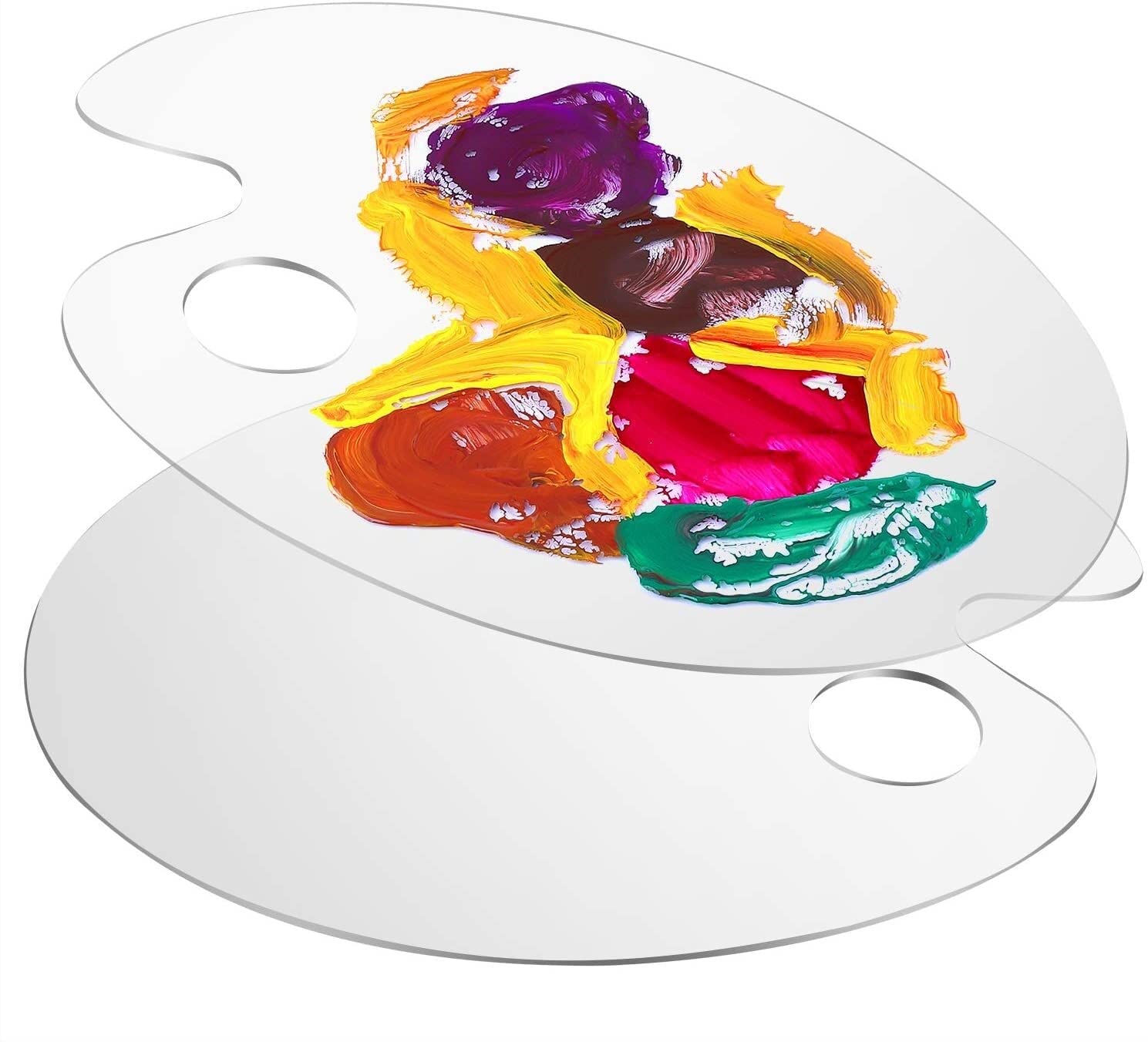 Palette aquarelle transparente ovale pour ateliers d'art