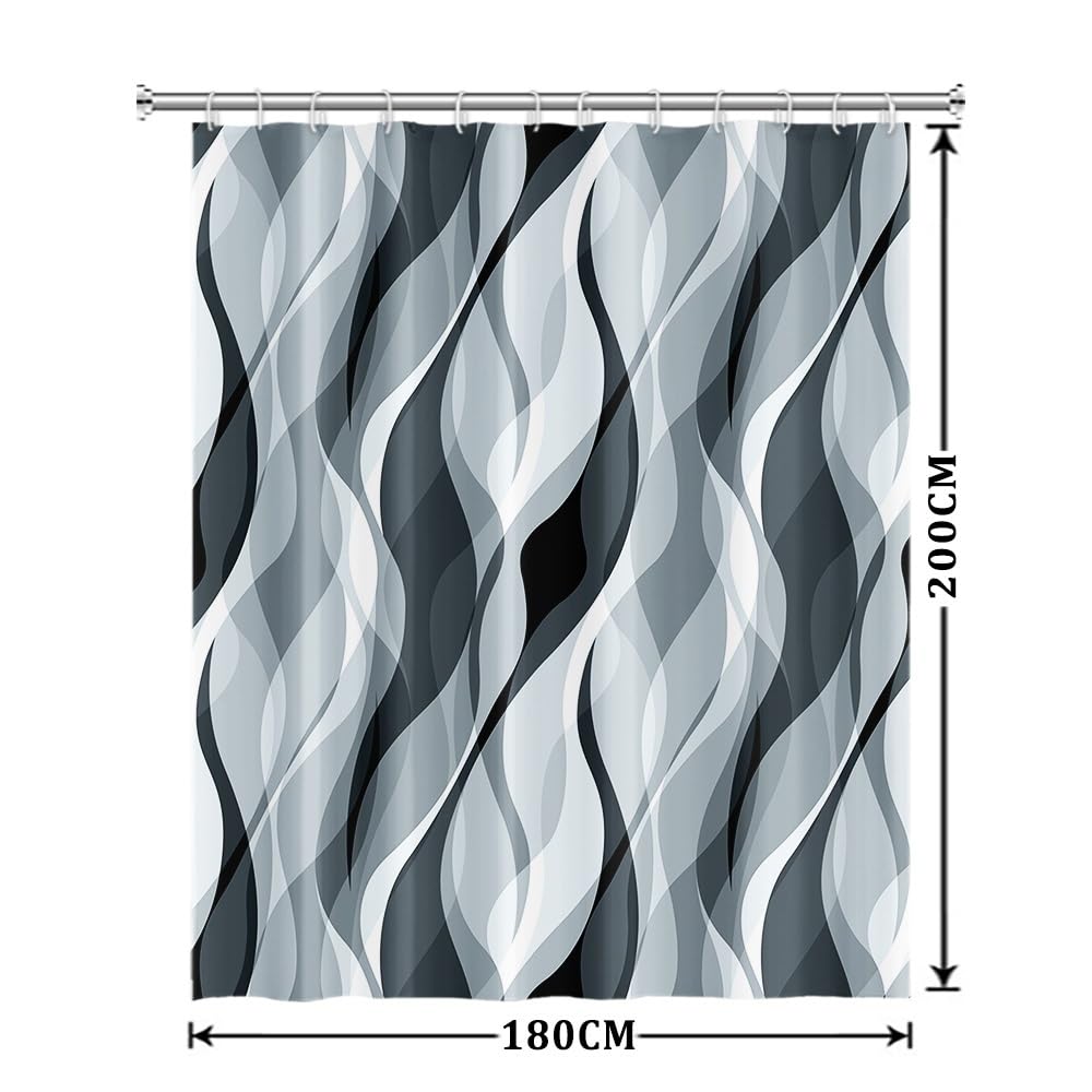 Uiiooazy Blue Mist Shower Curtain - Image 2