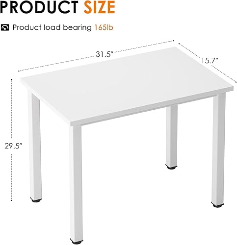 Miniatura 139 de Need Escritorio pequeño de 31.5 pulgadas resistente para espacios pequeños, escritorio de computadora para adolescentes, mesa de estudio, escritorio