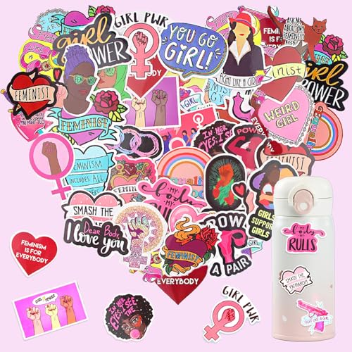 Aatpuss 35 Pièces Feminist Sticker, Autocollants Girls Power, Autocollants Féministes Punk, Autocollants Pour Ordinateur Portable Casque Chapeau Bouteille Voiture...