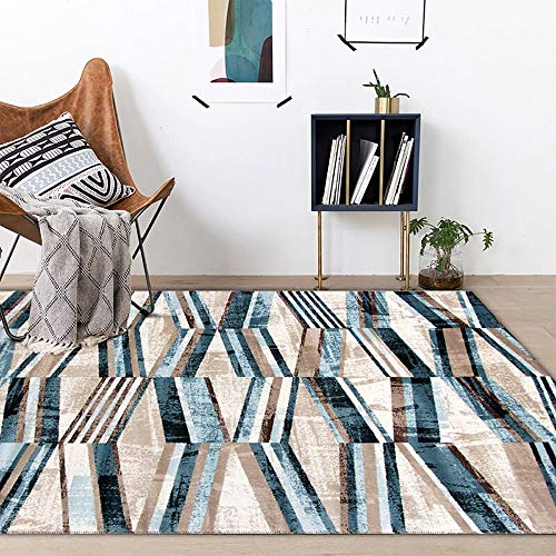 Tapis de sol géométrique MU lavable pour salon et entrée