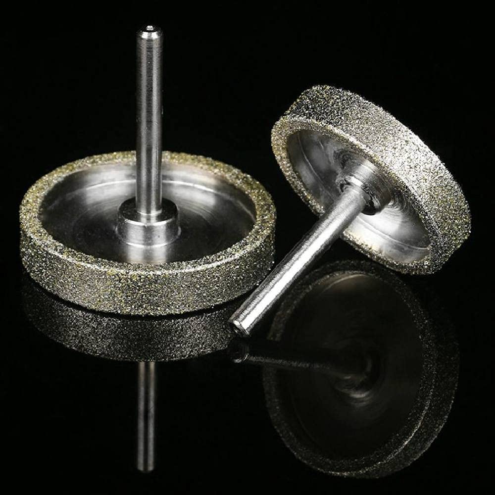 20-50 mm 60/240 grano Muela abrasiva de diamante de forma plana Disco abrasivo de jade Pulido Máquina de tejer plana Suavizado de superficie de jade, 1 pieza 50 mm, arena gruesa de grano 60