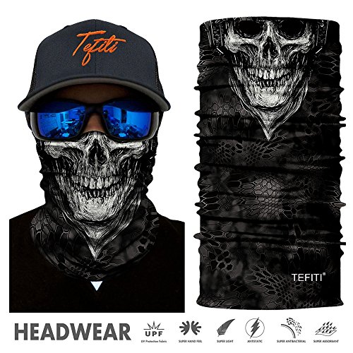 TEFITI Face Scarf Casual Balaclava Headwear Stretchable Bandanna Headbands Wind/Sun/UV Protection