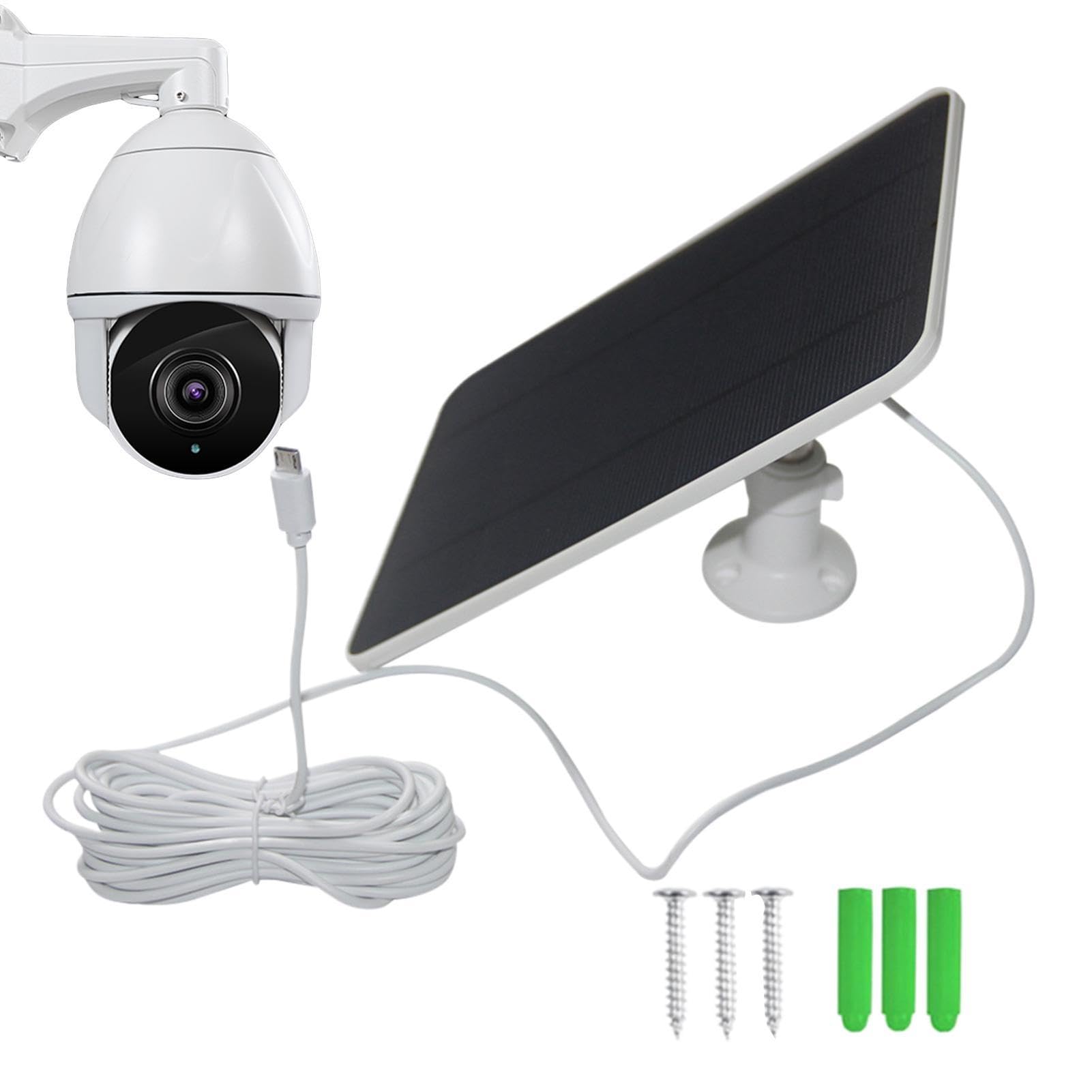 Caricatore solare Ring per fotocamera resistente alle intemperie, ricaricabile, | Caricatore solare per campanello anello di manutenzione, proiettore di sicurezza per interni esterni casa fuoristrada