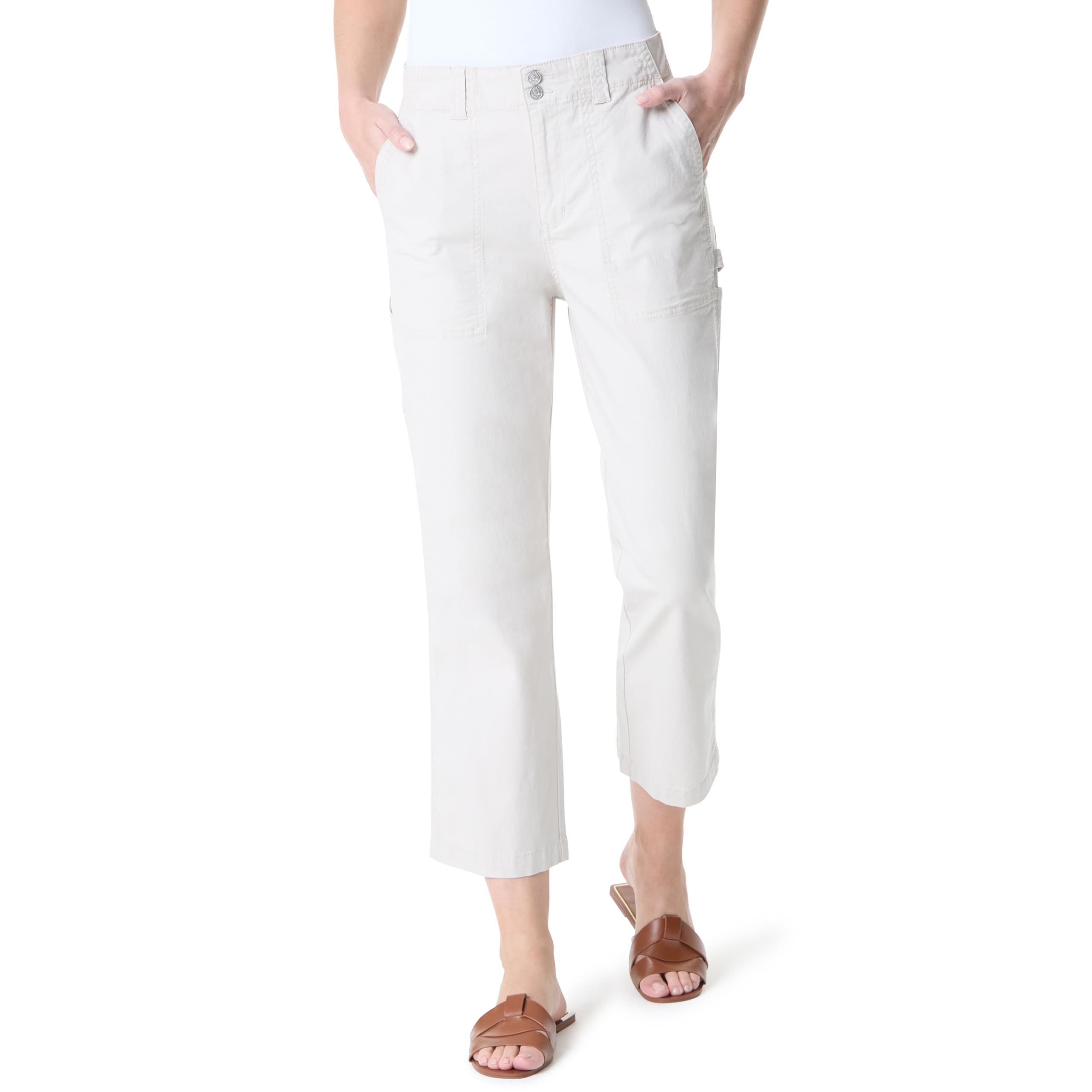 Gloria Vanderbilt Womens Cropped Carpenter Pant with 6 Pockets Standard