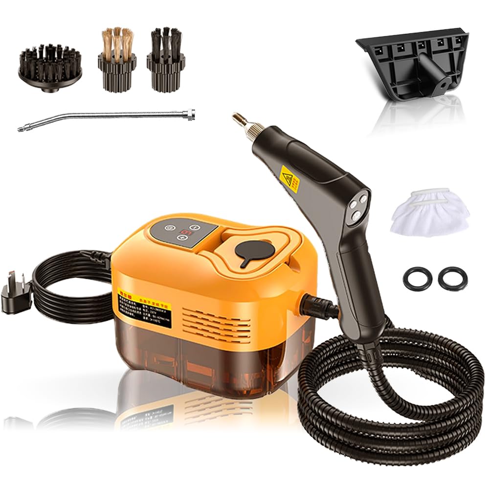 Steam Cleaner Portable Handheld Steam Cleaner with 2500w High Pressure 4 Brush Heads Hand Steamers for Cleaning Home